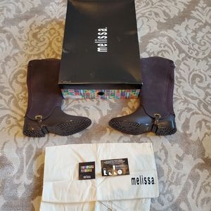 Melissa riding special ad brown flocked size 8 nwt